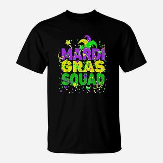Mardi Gras Squad Party Costume Outfit Funny Mardi Gras T-Shirt - Seseable