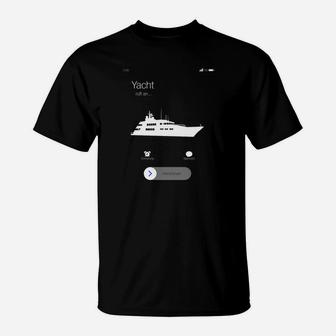 Maritimes T-Shirt für Herren mit elegantem Yacht-Design – Schwarz - Seseable