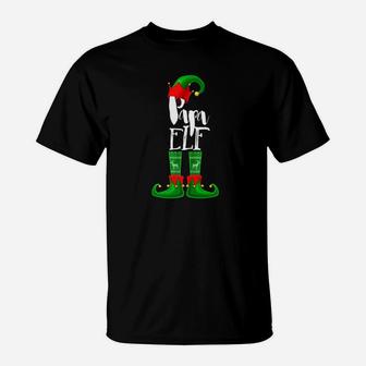 Matching Family Christmas Pajama Papa Elf Shirt Pj Shirt T-Shirt - Seseable