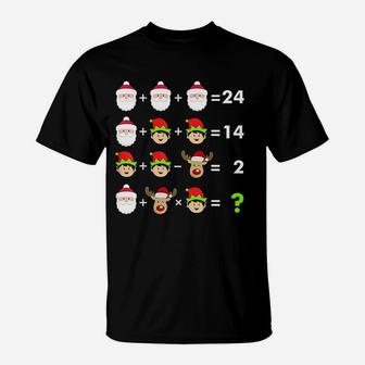 Math Teacher Christmas Order Of Operations Quiz T-Shirt | Seseable UK