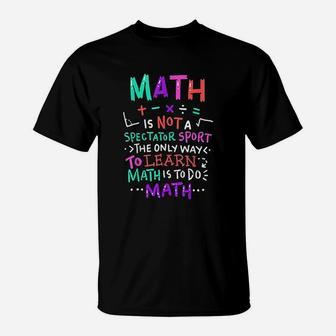 Math Teacher Mathematical Symbol Cute Gift T-Shirt - Seseable