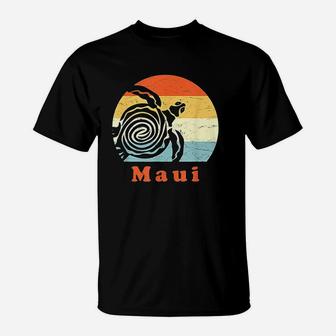Maui Vintage Sea Turtle Retro Hawaii Vacation T-Shirt - Seseable