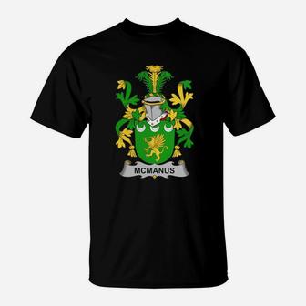 Mcmanus Family Crest Irish Family Crests Ii T-Shirt - Seseable