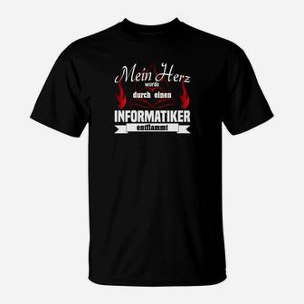 Mein Herz Wurde Informatiker T-Shirt - Seseable