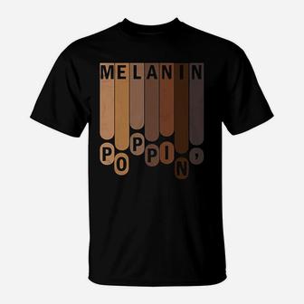 Melanin Popping Vintage Gift T-Shirt - Seseable