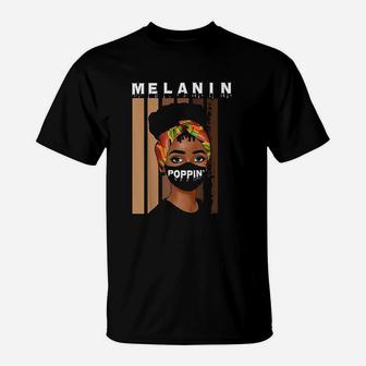 Melanin Shades Poppin Drippin Black Afro Pride T-Shirt - Seseable
