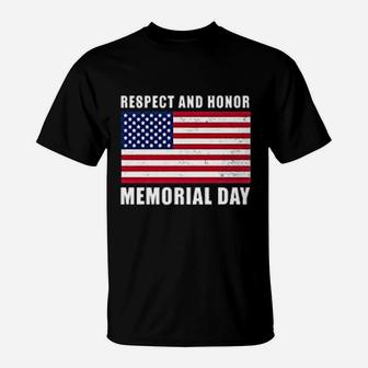Memorial Day Gift Respect And Honor Memorial Day T-Shirt - Seseable