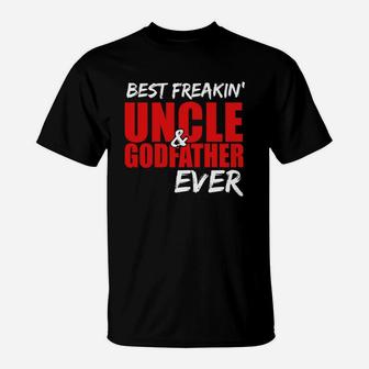 Mens Best Freakin Uncle Godfather Funny Gif For Uncle T-Shirt - Seseable