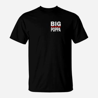 Mens Big Poppa Hip Hop Dad Fathers Day T-Shirt - Seseable