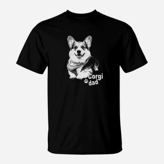 Mens Corgi Dad Cute Corgi Dog Gif Corgi Daddy T-Shirt - Seseable