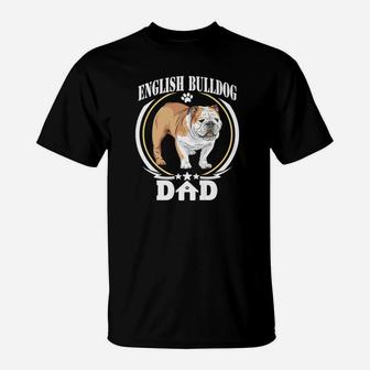 Mens English Bulldog Dad T-Shirt - Seseable
