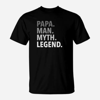 Mens Funny Fathers Day Gift For Dad Father Papa Man Myth Legend Premium T-Shirt - Seseable