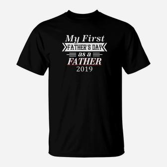 Mens My First Fathers Day As A Father For Fathers Day Premium T-Shirt - Seseable