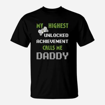 Mens Nerdy Funny Fathers Day Shirt Gamer Dad Video Gaming Apparel T-Shirt - Seseable