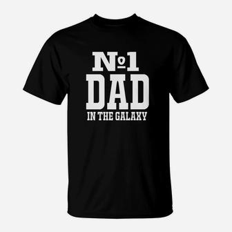 Mens No 1 Dad In The Galaxy Best Gift For Dad Fathers Gift Premium T-Shirt - Seseable