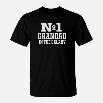 Mens No1 Grandad In The Galaxy Gift For Dad Grandad Father Premium T-Shirt - Seseable