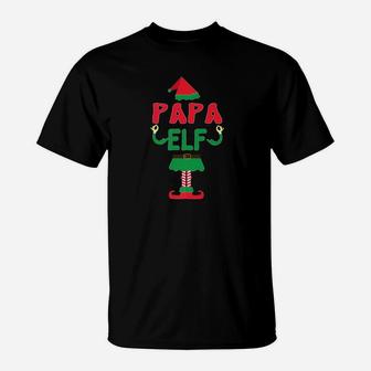 Mens Papa Elf Family Matching Shirt Funny Christmas Pajamas Set T-Shirt - Seseable