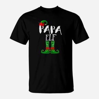 Mens Papa Elf Matching Family Christmas Pajama Shirt Gift Men T-Shirt - Seseable