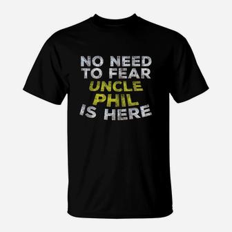 Mens Phil Funny Uncle Gift Family Graphic Name Text T-Shirt - Seseable