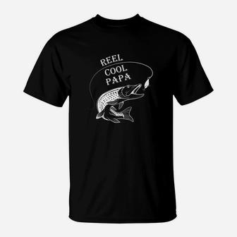 Mens Reel Cool Papa Dads Grandpas Fathers Day Gif Premium T-Shirt - Seseable
