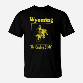 Mens Wyoming The Cowboy State Vintage T-Shirt