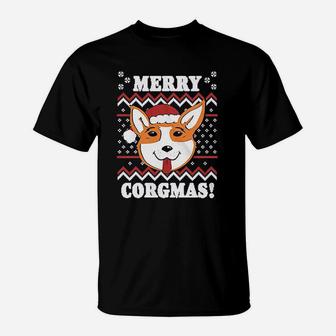 Merry Corgmas Funny Corgi Graphic Dog T-Shirt - Seseable