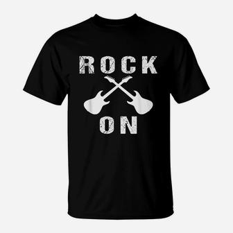 Metal Guitarist Rock On Guitar Player Funny Band T-Shirt - Seseable