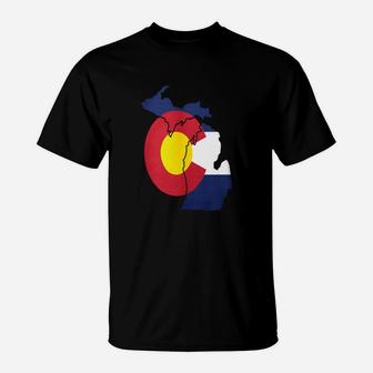 Michigan Colorado Funny Pride Flag Apparel Kids Shirts T-Shirt - Seseable