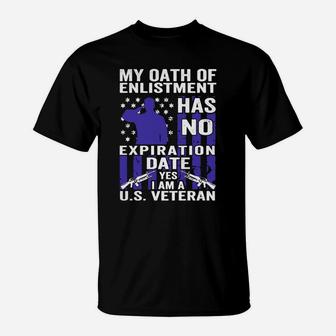 Military, Us Veterans Oath Of Enlistment T-Shirt - Seseable
