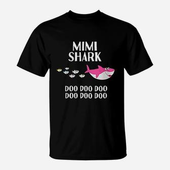 Mimi Shark Doo Doo For Grandma Women Mothers Day T-Shirt - Seseable