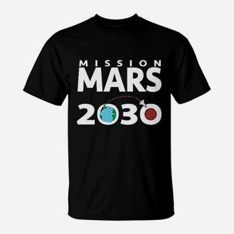 Mission Mars 2030 Space Exploration Science Graphic T-Shirt - Seseable