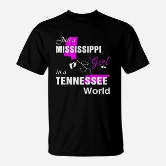 Mississippi Girl In Tennessee Shirts Mississippi Girl Tshirt,tennessee Girl T-shirt,tennessee Girl Tshirt,mississippi Girl In Tennessee Shirts,tennessee Hoodie T-Shirt - Seseable