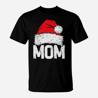 Mom Christmas Santa Family Matching Pajamas Mama Tee T-Shirt - Seseable