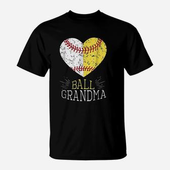 Mom Funny Baseball Ball Funny Grandma Softball Gifts T-Shirt | Seseable UK