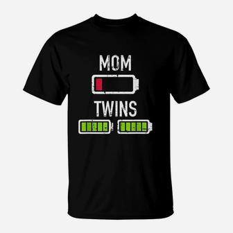 Mom Low Battery Twins Full Battery T-Shirt - Seseable