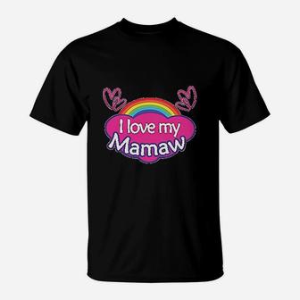 Mom Rainbow I Love My Mamaw birthday T-Shirt - Seseable