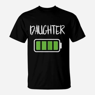 Mommy Daughter Battery Full Battery Energy T-Shirt - Seseable