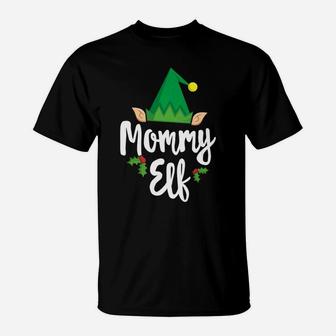 Mommy Elf Christmas For Women Matching Family T-Shirt - Seseable