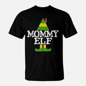 Mommy Elf Christmas Holiday Top For Mom Mother Mama T-Shirt | Seseable CA