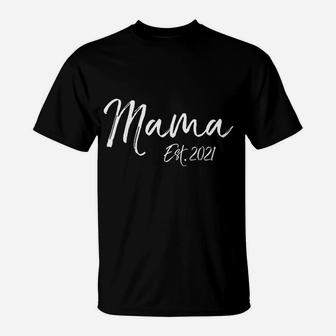 Moms Mama Est. 2021 T-Shirt - Seseable