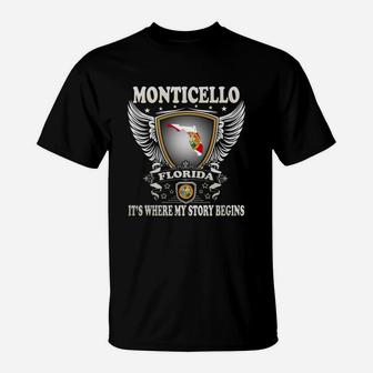 Monticello Fl T-Shirt - Seseable