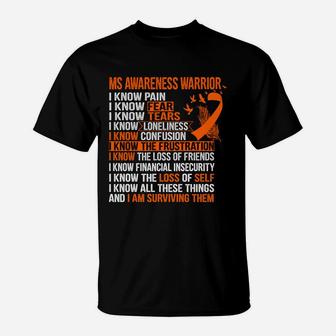 Ms Awareness Support Ms Awareness Warrior T-Shirt - Seseable
