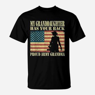 My Granddaughter Has Your Back Proud Army Grandma Gifts T-Shirt - Seseable