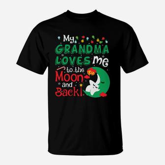 My Grandma Loves Me To The Moon And Back T-Shirt - Seseable