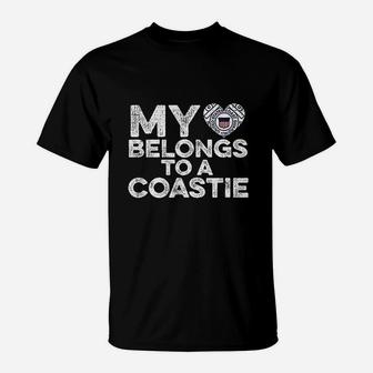 My Heart Belongs To A Guardsman Love Coast Guard T-Shirt - Seseable