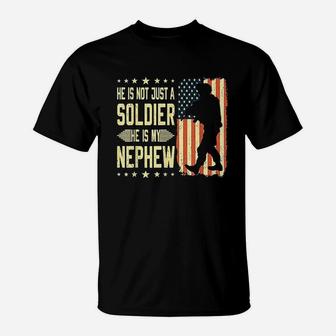 My Nephew Is A Soldier Hero Proud Army Aunt Uncle Military T-Shirt - Seseable