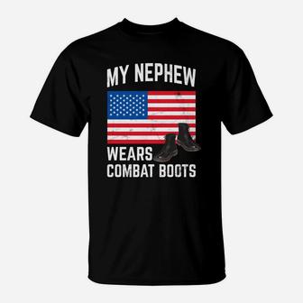 My Nephew Wears Combat Boots Patriotic T-Shirt - Seseable