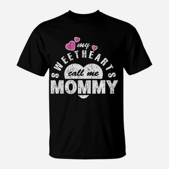 My Sweethearts Call Me Mommy Distressed Graphic T-Shirt - Seseable