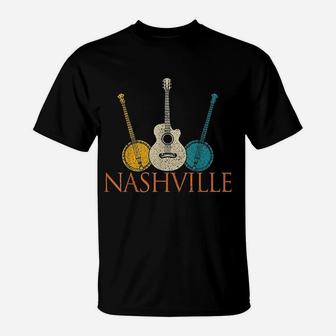 Nashville Tennessee Vintage Country Music City Souvenir Gift T-Shirt - Seseable