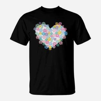 Neon Shirts - Flower Hearts Shirts T-Shirt - Seseable